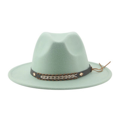 Kauboikübar naiste talvemütsid Naiste mütsid Meeste mütsid Fedoras Vilditud Panama Müts Western Cowboy Vintage Solid Fedoras Chapeau Femme