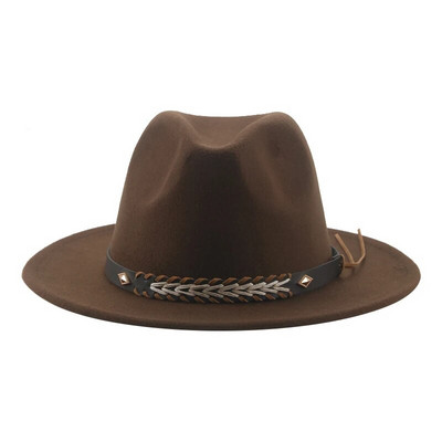 Kaubojski šešir Zimski ženski šešir Šeširi za žene Muške kape Fedoras Felted Panama šešir Western Cowboy Vintage Solid Fedoras Chapeau Femme