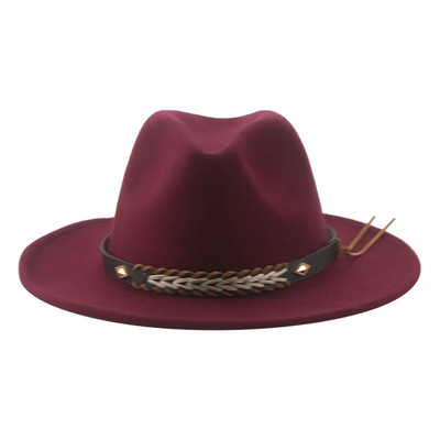 Kauboikübar naiste talvemütsid Naiste mütsid Meeste mütsid Fedoras Vilditud Panama Müts Western Cowboy Vintage Solid Fedoras Chapeau Femme