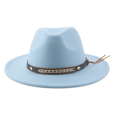 Kauboikübar naiste talvemütsid Naiste mütsid Meeste mütsid Fedoras Vilditud Panama Müts Western Cowboy Vintage Solid Fedoras Chapeau Femme