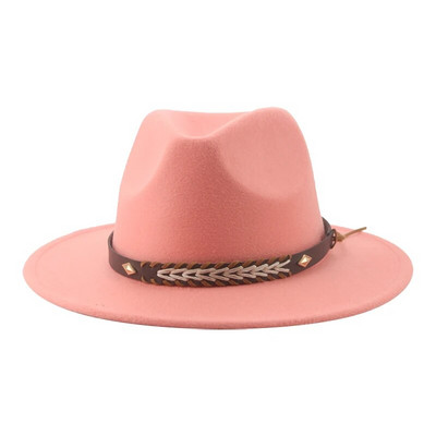 Kauboikübar naiste talvemütsid Naiste mütsid Meeste mütsid Fedoras Vilditud Panama Müts Western Cowboy Vintage Solid Fedoras Chapeau Femme