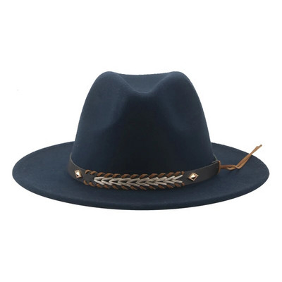 Kauboikübar naiste talvemütsid Naiste mütsid Meeste mütsid Fedoras Vilditud Panama Müts Western Cowboy Vintage Solid Fedoras Chapeau Femme