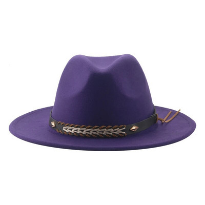 Kauboikübar naiste talvemütsid Naiste mütsid Meeste mütsid Fedoras Vilditud Panama Müts Western Cowboy Vintage Solid Fedoras Chapeau Femme