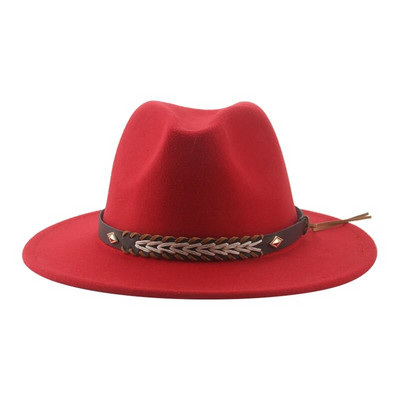 Kauboikübar naiste talvemütsid Naiste mütsid Meeste mütsid Fedoras Vilditud Panama Müts Western Cowboy Vintage Solid Fedoras Chapeau Femme