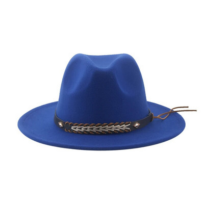 Kauboikübar naiste talvemütsid Naiste mütsid Meeste mütsid Fedoras Vilditud Panama Müts Western Cowboy Vintage Solid Fedoras Chapeau Femme