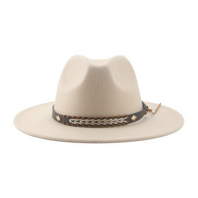 Kauboikübar naiste talvemütsid Naiste mütsid Meeste mütsid Fedoras Vilditud Panama Müts Western Cowboy Vintage Solid Fedoras Chapeau Femme