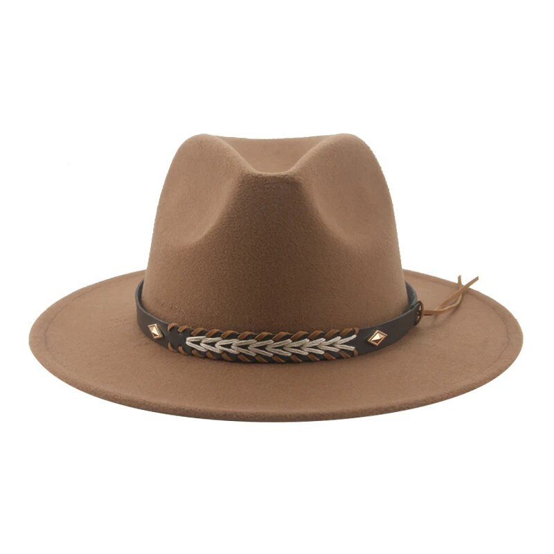 Cowboy Cepure Ziemas Sieviešu Cepures Cepures Sievietēm Vīriešu Cepures Fedoras Filcēta Panamas Cepure Rietumu kovboju vintage Solid Fedoras Chapeau Femme