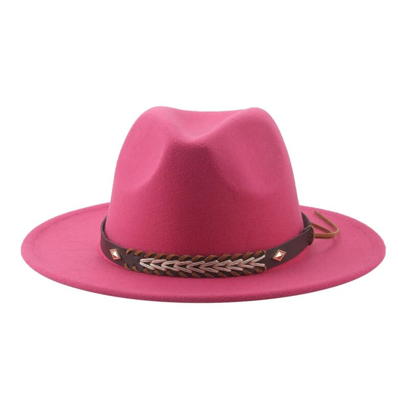Cowboy Cepure Ziemas Sieviešu Cepures Cepures Sievietēm Vīriešu Cepures Fedoras Filcēta Panamas Cepure Rietumu kovboju vintage Solid Fedoras Chapeau Femme