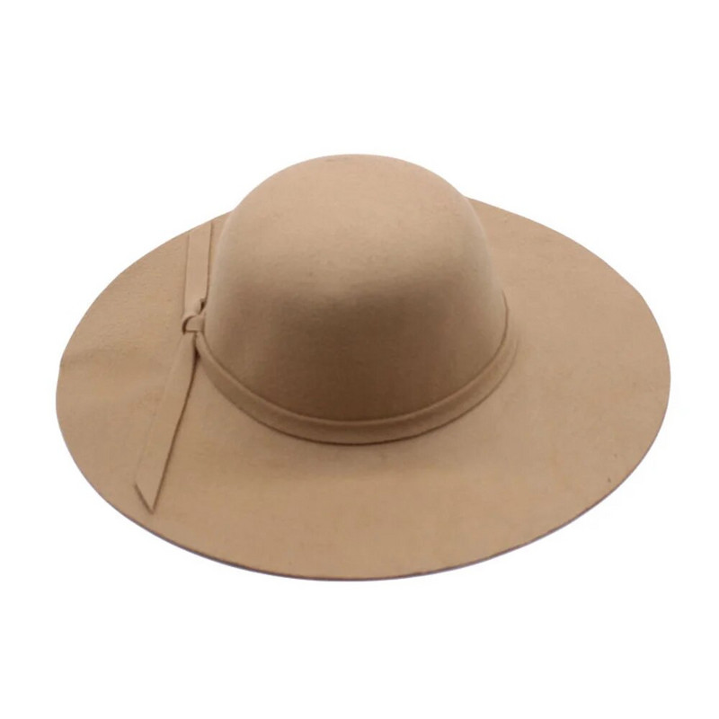 2022. gada rudens ziemas vintage disketes cepures sievietēm Eleganta filca Fedora cepure ar platām malām saules cepure britu stila Fedoras filca disketes