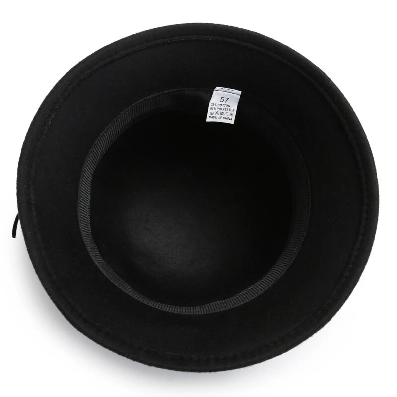 Rudens ziemas vilnas cepures Eleganta Fedoras cepure ar ziedu saules cepuri Sieviešu vintage kupolveida cepure Ceļojumu ikdienas baseina cepure Fedoras baznīca