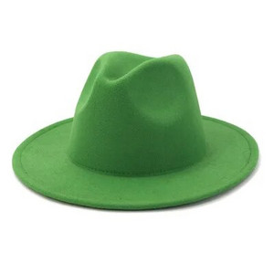 Sieviešu melna eleganta platmalu Fedora plakana Panama cepure plata mala rudens cepure Eleganta imitācijas vilnas kamieļu ziemas cepures