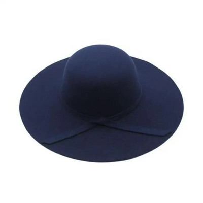 Cepure Sieviešu Cepure Rudens Ziemas Āra Lielas Brim Fedoras Cepure Korejas izdevums vienkrāsains Vienkārša Cepure Ikdienas Cepure Saulessargs Cepure