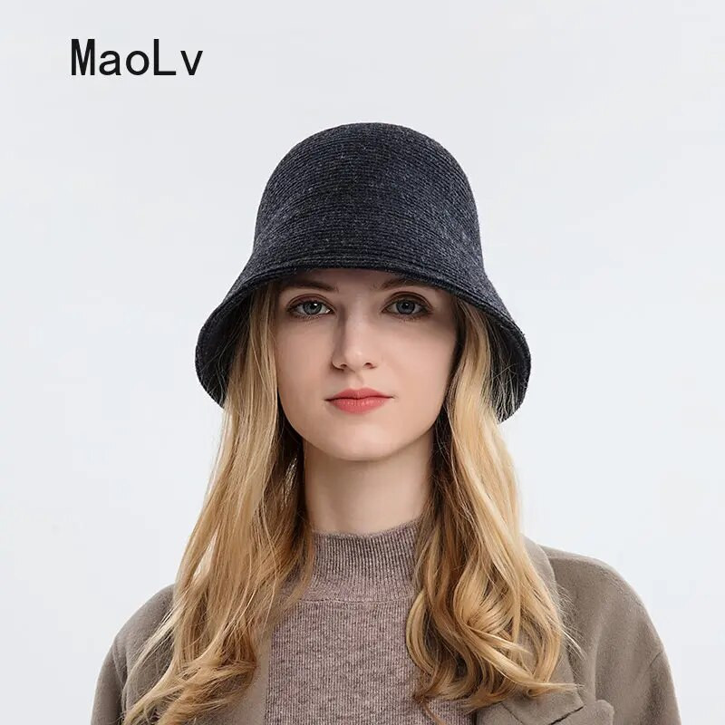Vuneni šešir s korejskom modom Japanski retro jesenski zimski pleteni panama šešir Ribarski šešir Fedora šešir Ženski crni šeširi