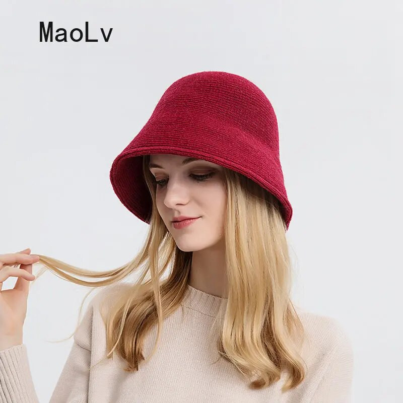 Vuneni šešir s korejskom modom Japanski retro jesenski zimski pleteni panama šešir Ribarski šešir Fedora šešir Ženski crni šeširi