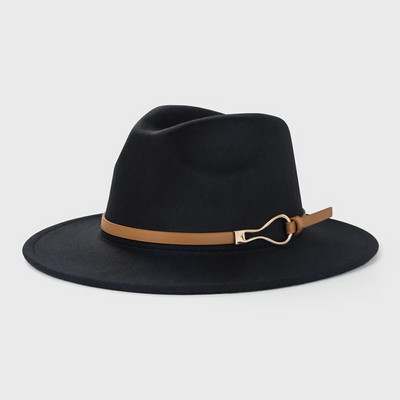 Vintage džeza cepure vīriešiem sievietēm ziemas pavasaris, platām malām, apaļas bowler Fedora cepures unisex britu baznīcas filca cepures