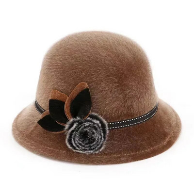 Rudens ziema Fedoras sieviešu cepure Sieviešu priekšgala cepure Mātes kupola cepure Vilnas vintage eleganta kāzu baznīca Džeza cepure kovboju cepure
