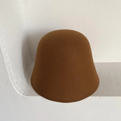 Klasiskas krāsas Alpaka Retro vilnas kausa cepure Rudens un ziemas salda, jauka ins Klasisks vāciņš Modes Solid Versatile Basin Skullies