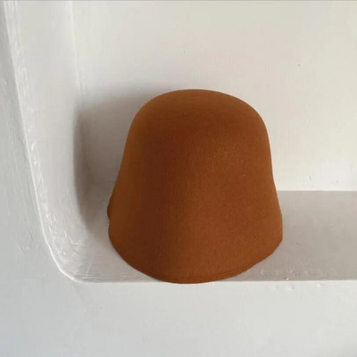 Klasiskas krāsas Alpaka Retro vilnas kausa cepure Rudens un ziemas salda, jauka ins Klasisks vāciņš Modes Solid Versatile Basin Skullies