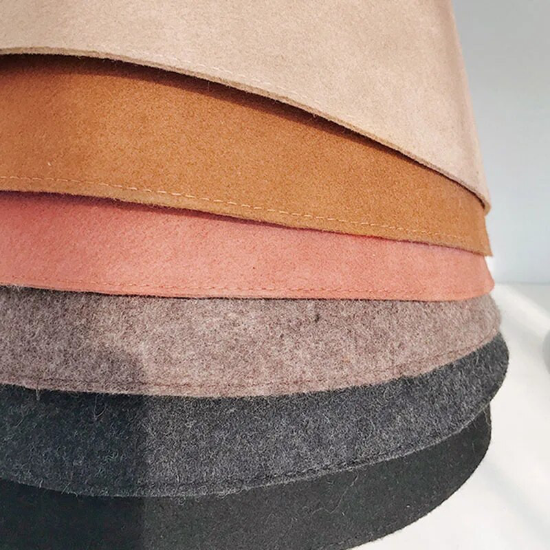 MAXSITI U Rudens un ziemas Vilnas Vintage kausa cepure Sievietēm cieta kampaņa cepure zvejnieka cepure Basin Caps