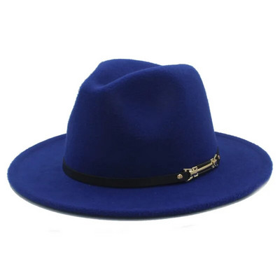 Ретро вълнена дамска шапка Fedora от филц, зимна, елегантна дамска гангстерска Trilby Godfather Mafia шапки, размер 56-58CM Z18