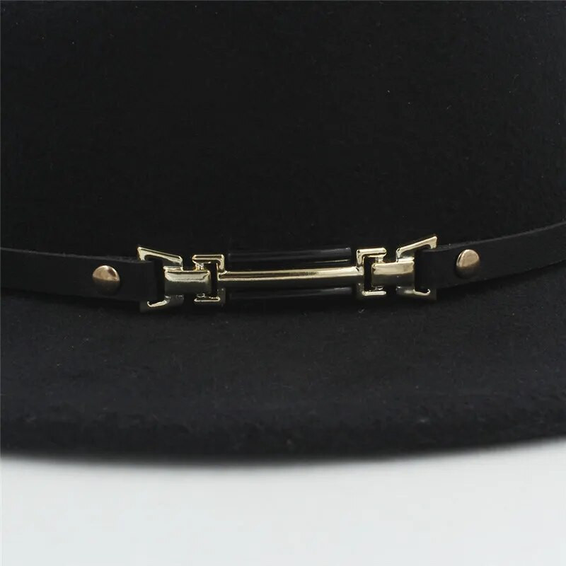 Ретро вълнена дамска шапка Fedora от филц, зимна, елегантна дамска гангстерска Trilby Godfather Mafia шапки, размер 56-58CM Z18