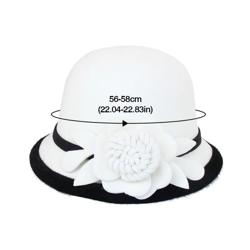 Ziedu Fedoras cepures ziemai rudenim elegantas britu dāmu vilnas zvejnieka cepures sieviešu baznīcas džeza cepures greznas ballītes filcētas cepures