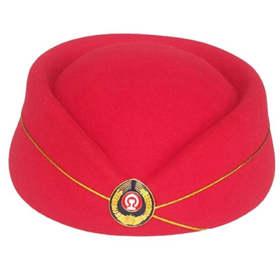 Aviokompānijas stjuartes cepure formastērpiem sievietēm lomu spēles rekvizīti Stjuartes cepure ar nozīmīti skatuves priekšnesumu kostīmu cepure