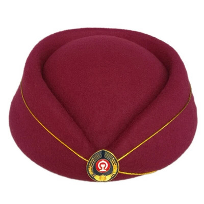 Aviokompānijas stjuartes cepure formastērpiem sievietēm lomu spēles rekvizīti Stjuartes cepure ar nozīmīti skatuves priekšnesumu kostīmu cepure