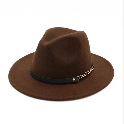 WZCX vienkrāsains korejiešu variants sieviešu džeza cepure rudens ziemas ikdienišķa plūdmaiņas josta retro sarkana filca cepure pieaugušajiem cepure