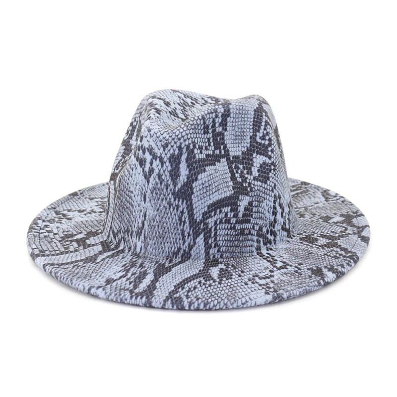 WZCX moodne ussinaha mustriga naiste džässimüts sügistalvine vabaaja mõõn laia äärega elegantne vildist müts täiskasvanutele