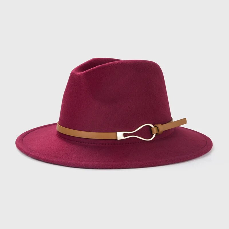 Ziemas vilnas Fedora silta džeza cepure sievietēm vīriešiem Vintage vienkrāsains unisex bowler vāciņš rudens plakanām malām filca Trilby cepures