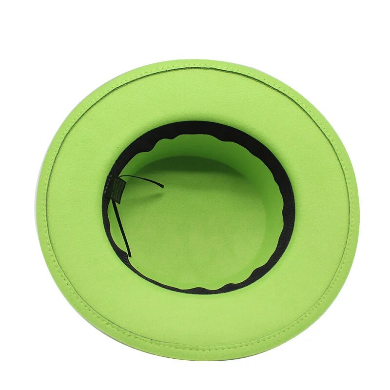 Rudens ziemas vilnas laivu cepure Sieviešu filca platām malām Fedora cepure Džeza cepure Klasiska Bowler Gambler cilindra cepure