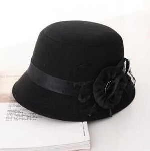 Modes rudens ziemas sieviešu kausa cepures dekorēšana Fedoras sievietēm ziedi eleganti Sombrero panama baseina cepures kasete