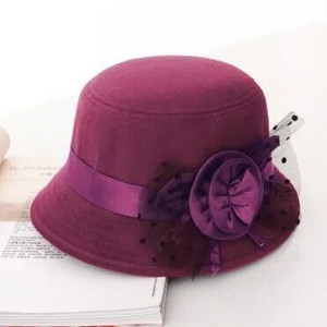 Modes rudens ziemas sieviešu kausa cepures dekorēšana Fedoras sievietēm ziedi eleganti Sombrero panama baseina cepures kasete