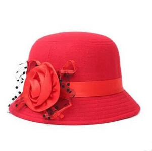 Modes rudens ziemas sieviešu kausa cepures dekorēšana Fedoras sievietēm ziedi eleganti Sombrero panama baseina cepures kasete