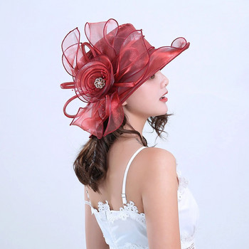 Women Fascinator Lady Cocktail Tea Party Church Wedding Bridal Flower Is 17 Visor The Rain Hat Oversized Hats for Women Floppy