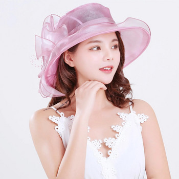 Women Fascinator Lady Cocktail Tea Party Church Wedding Bridal Flower Is 17 Visor The Rain Hat Oversized Hats for Women Floppy