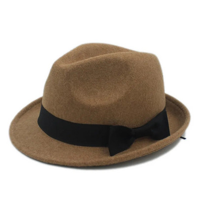 Naiste meeste villane Homburgi Fedora müts Elegantne daam, talvine sügisjazzikirik Panama mütsid koos lindiga, suurus 56-58 cm