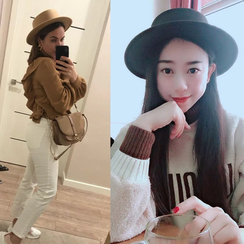 Naiste Fedora müts, naiste 2023. aasta talvine klassikaline täisviltkübar, meeste laia äärega chapeau femme, vanaaegne must naine, Fedoras