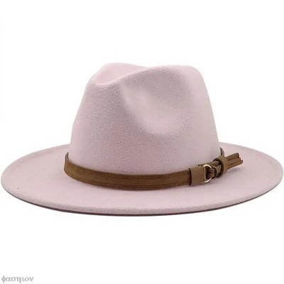 Elegantne Lady Gangster Trilby Felt Homburgi kiriku džässimüts Reguleeritav uus villane naiste meeste Fedora müts talveks sügiseks Fedora müts