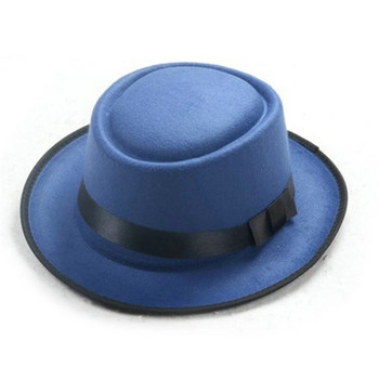 Βρετανικό στυλ Vintage Fedoras μάλλινες τσόχες Fedora καπέλα Γυναικεία φθινοπωρινά χειμωνιάτικα λουλούδια μόδας Bone Casual Party Καπέλα καπέλων μονόχρωμα