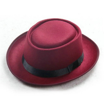 Βρετανικό στυλ Vintage Fedoras μάλλινες τσόχες Fedora καπέλα Γυναικεία φθινοπωρινά χειμωνιάτικα λουλούδια μόδας Bone Casual Party Καπέλα καπέλων μονόχρωμα