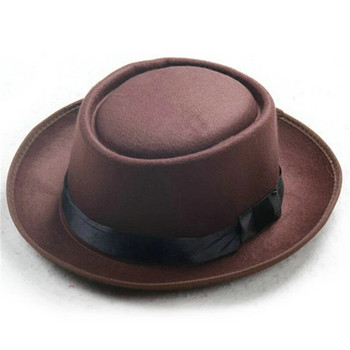 Βρετανικό στυλ Vintage Fedoras μάλλινες τσόχες Fedora καπέλα Γυναικεία φθινοπωρινά χειμωνιάτικα λουλούδια μόδας Bone Casual Party Καπέλα καπέλων μονόχρωμα