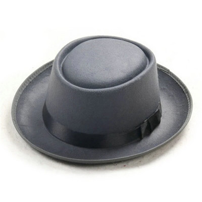 Britu stila vintage Fedoras vilnas filcs Fedora cepures sieviešu rudens ziemas modes ziedi kauls gadījuma ballīte vienkrāsains cepures cepures