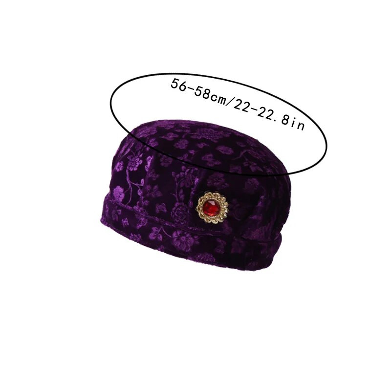 Sieviešu vilnas dzijas kausa cepure Dāma rudens ziema biezāka silta zvejnieka baseina cepure Viduslaika pusmūža mātes elastīgās cepures