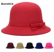 BomHCS naiste moemitatsioon villane Fedorase soe talvemüts kaarega F16919MZ4