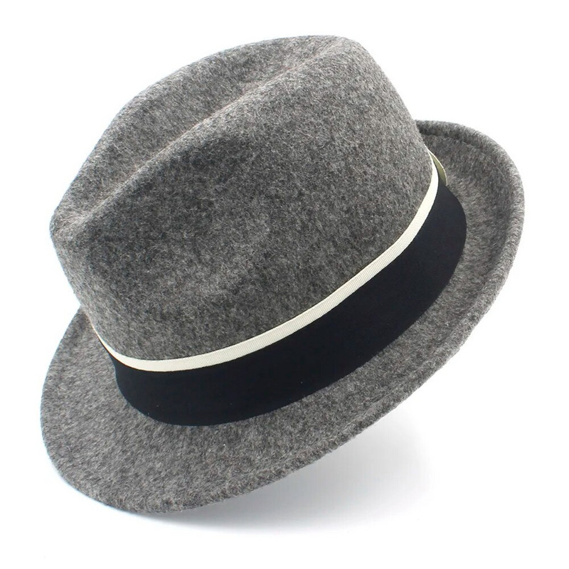 Naiste meeste villane Fedora müts talveks Elegantne daam isa Trilby Homburgi kiriku Briti Derby mütsid Suurus 56-58cm