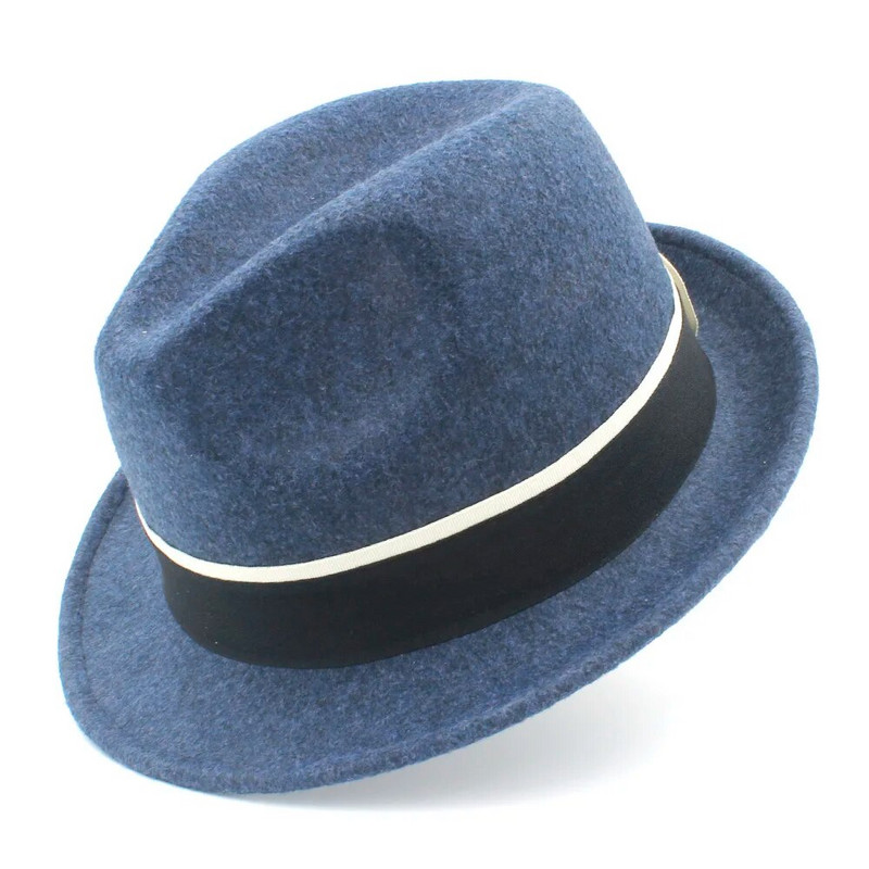 Naiste meeste villane Fedora müts talveks Elegantne daam isa Trilby Homburgi kiriku Briti Derby mütsid Suurus 56-58cm