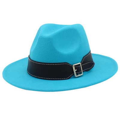 Naiste talveleopardimustriga laia vööga džässimüts kahevärvilise laia äärega Fedora Hat Ranch müts, mis sobib pidude festivalideks