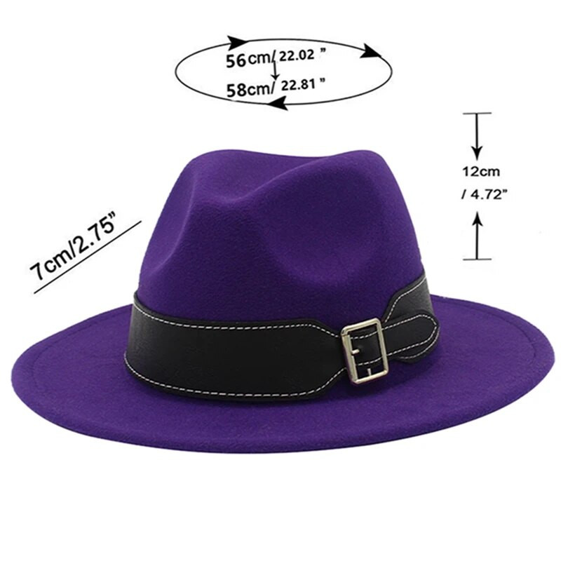 Naiste talveleopardimustriga laia vööga džässimüts kahevärvilise laia äärega Fedora Hat Ranch müts, mis sobib pidude festivalideks